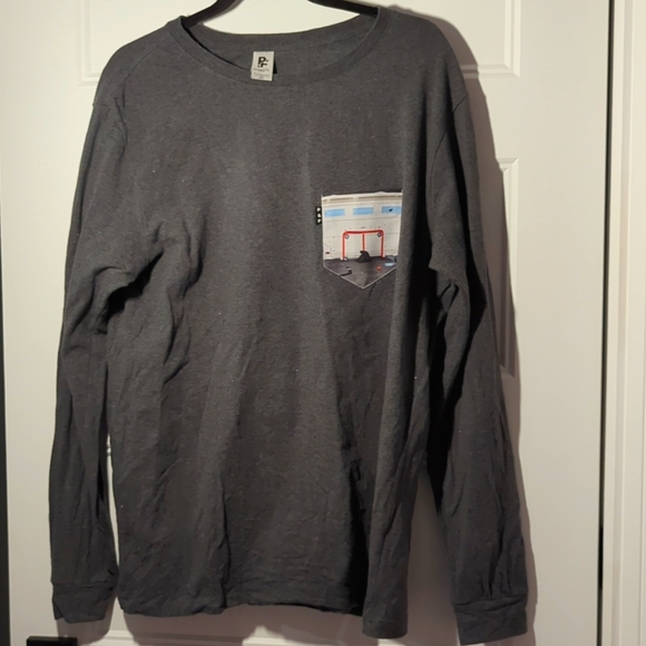 Poches&Fils long sleeve tee shirts mens hockey garage breaking window large - Picture 1 of 4